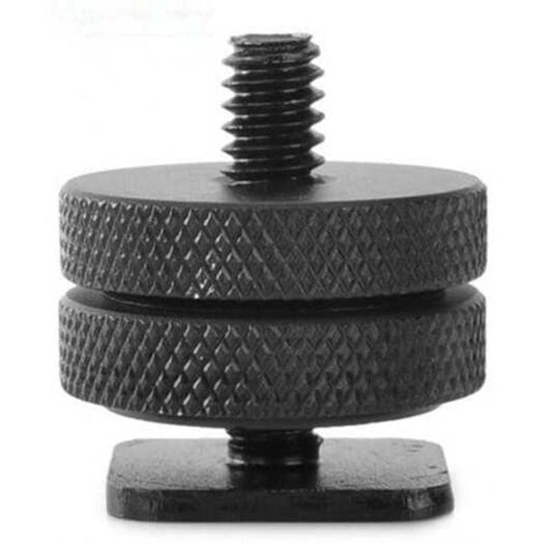 1 / 4 Inches Hot Shoe Connecting Adapter Tripod Mount Black