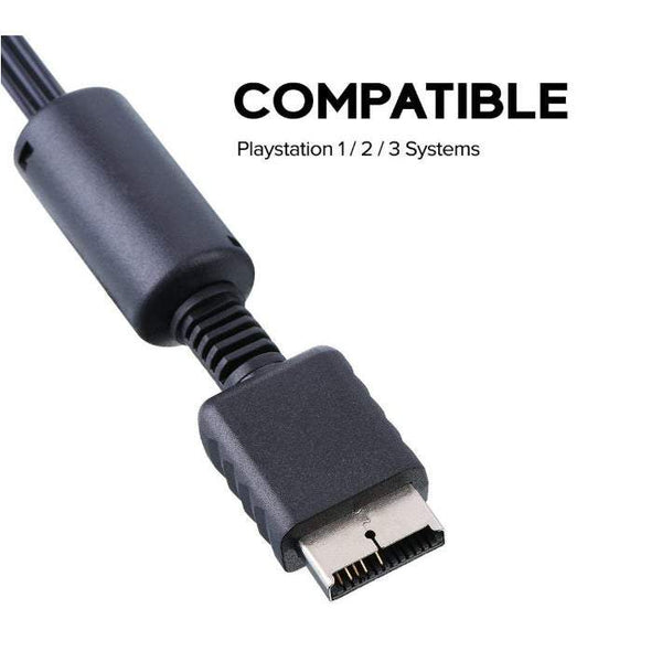 Gaming Consoles 1.8 M Composite Av To Rca Cable For Sony Playstation Ps2 Ps3 And Psx