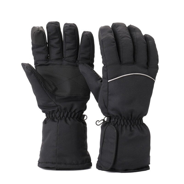 Winter Usb Hand Warmer Cycling Motorcycle Bicycle Gloves Electric Thermal Rechargeable Battery Heated Black