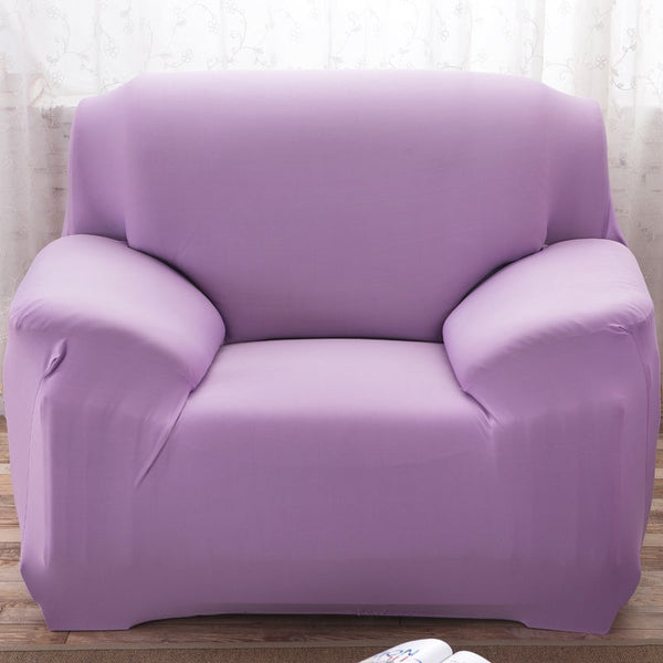 1 Seater High Stretch Sofa Cover Couch Lounge Protector Slipcovers Solid Colours