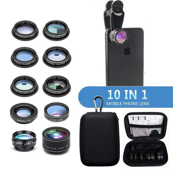 Camera Lenses 10 In Cell Phone Kit Wide Angle And Macro