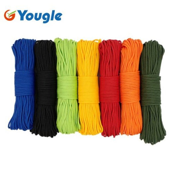 100Ft 300Lb 4 Strands Paracord Parachute Cord Lanyard Guyline Tent Rope For Outdoor Camping Bracelet Ptf126