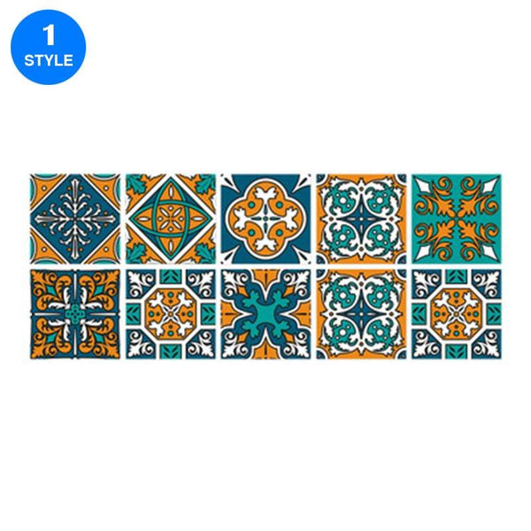 Tile Stickers Moroccan Style Wall 10Pcs / Set Self Adhesive Home Dcor 15X15cm