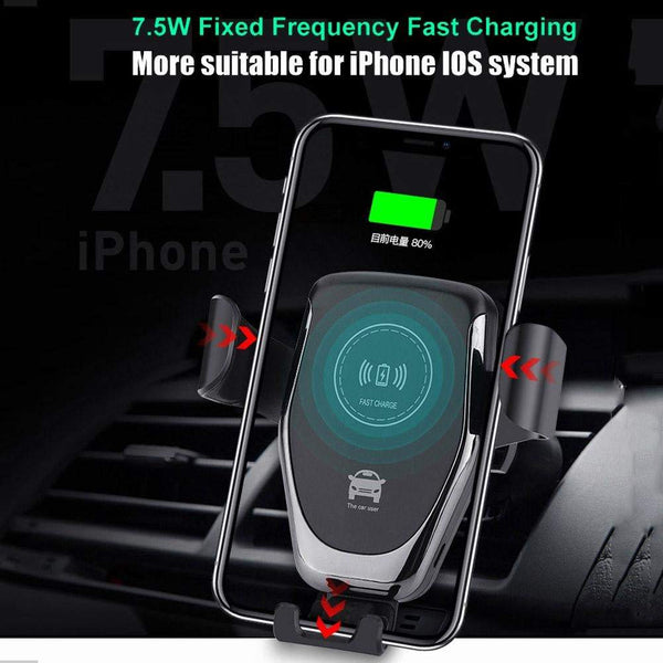 Wireless Phone Chargers 10W Qi Fast Car Mount Holder Stand