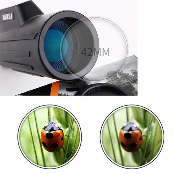 10X42 Mini Monocular Telescope Spyglass Night Vision For Travel Hunting Camping