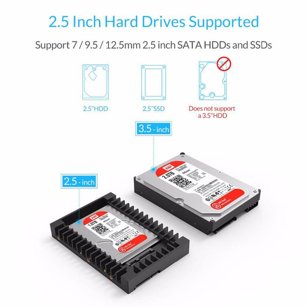 1125Ss 2.5 Inch To 3.5 Hdd Adapter Ssd Hard Disk Drive Caddy