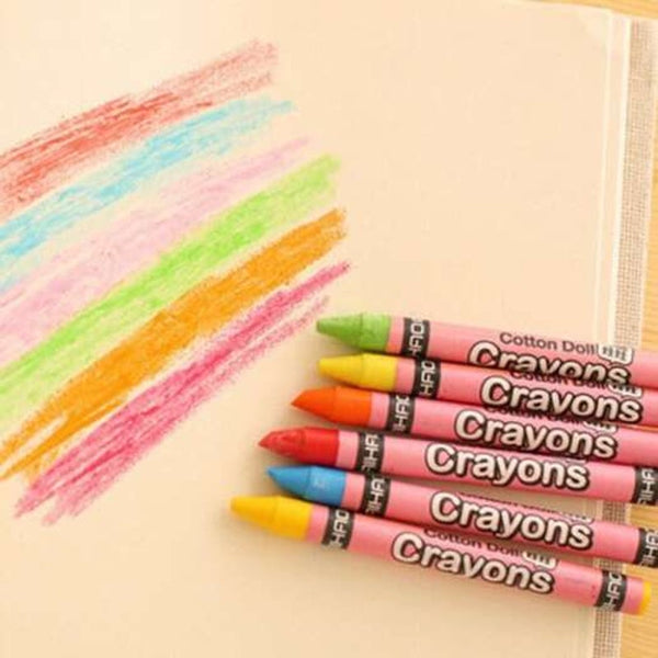 12Pcs/ Set Colour Non Toxic Primary School Crayon Kids Drawing Pencils