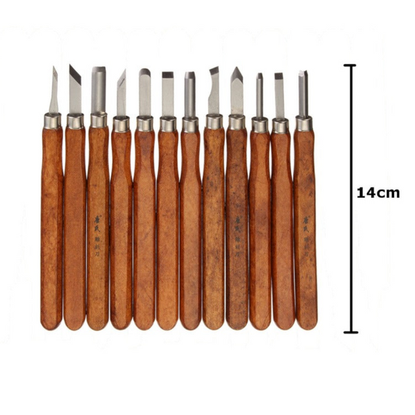 12Pcs / Set Wood Carving Chisel Tool Working Accessories