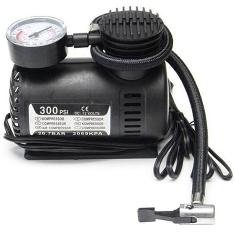 12V Micro Air Pump For Car Tire Black