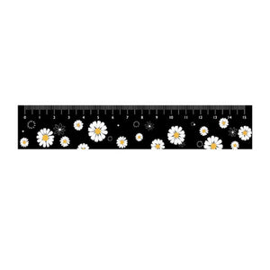 15Cm Fresh Style Daisy Flowers Ins Acrylic Straight Ruler Korean Measure Rulers For Students Scrapbooking Diy Supplies