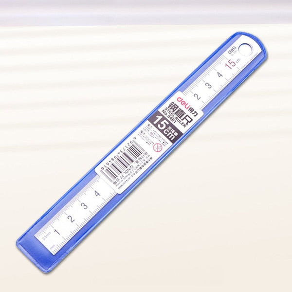15Cm Stainless Steel Metal Ruler Straight Measuring Scale Student Art Artist Drawing Stationery Office School Supply