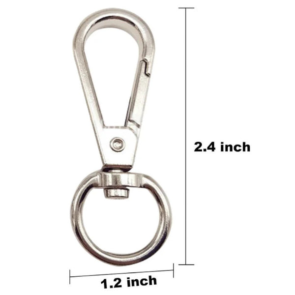 15Pcs Durable Metal Carabiner Clip Style Spring Key Chain Keyring Swivel Lobster Claw Clasp Hooks Clips For Bag Keychain