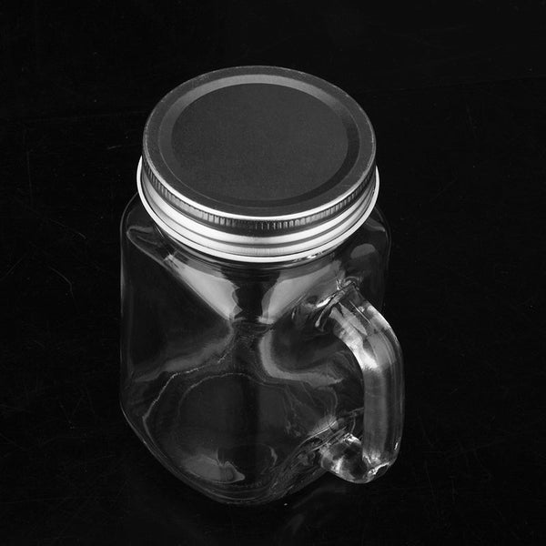 Transparent Glass Aesthetic Clear Mug Colorless Coffee Juice Tea Cup With Tin Lid