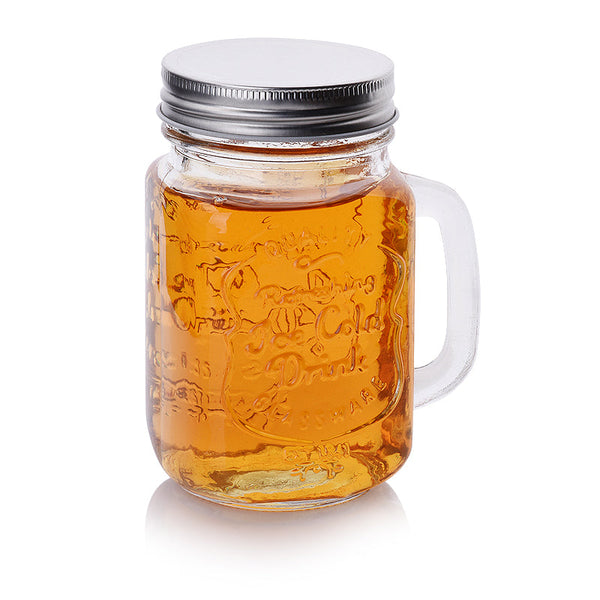 Transparent Glass Aesthetic Clear Mug Colorless Coffee Juice Tea Cup With Tin Lid