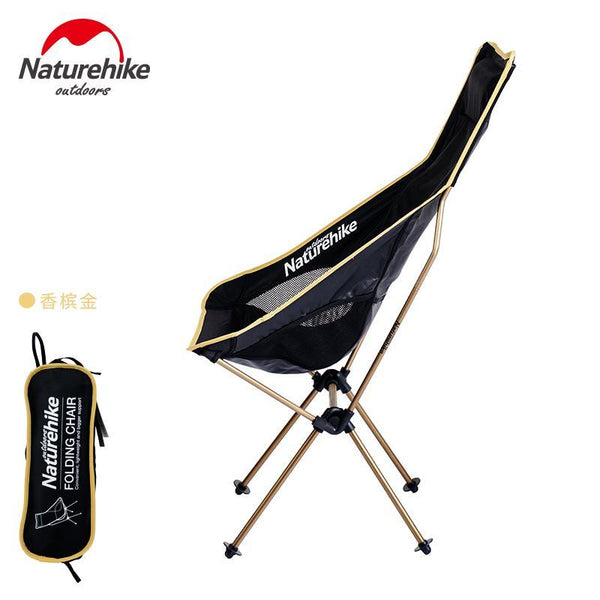 Black And Gold Camp Chair Ultralight Collapsible Camping Moon With Bag