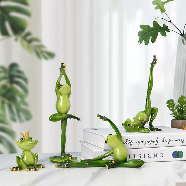 Yoga Frog Pastoral Resin Crafts Animal Ornaments