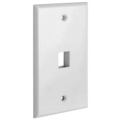 1 Port Quickport Outlet Wall Plate Face Plate, Single Gang White