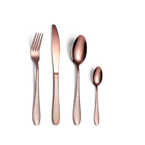 Frosted Cutlery 1810 Stainless Steel Knife Fork Spoon Teaspoon Dinnerware Set