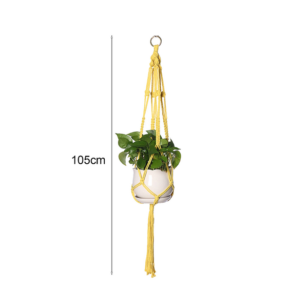 Plant Hanger Cotton Rope Macrame Knotted Lifting Hanging Flowerpot Holder
