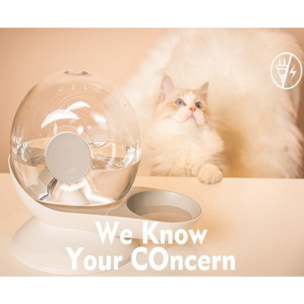 2.10L Pet Water Dispenser Large Capacity Snail Shaped Fountain High Fiber Filter Cotton Automatic Drinking For Cat Dog Pink