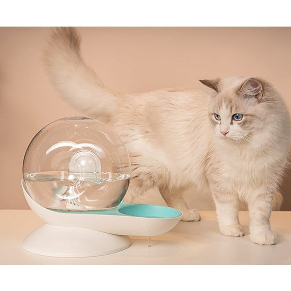 2.10L Pet Water Dispenser Large Capacity Snail Shaped Fountain High Fiber Filter Cotton Automatic Drinking For Cat Dog Pink