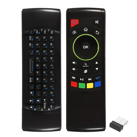 2.4G Air Mouse Wireless Keyboard Remote Control 6 Axis Sensor With Infrared Learning For Mini Pc Smart Tv Android Box Black