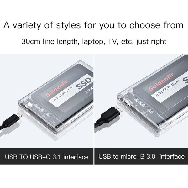 2.5 Inch Hdd Enclosure Sata 3.0 To Usb Gbps 6Tb Support Uasp External Type C 3.1 Ssd Hard Drive Case