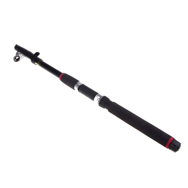2.7M 8.86Ft Portable Telescopic Fishing Rod Travel Spinning Pole Glass Fiber
