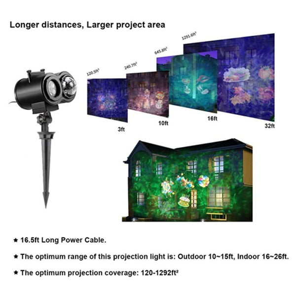 Special Occasion Holiday Projector Lights With Lens Patterns