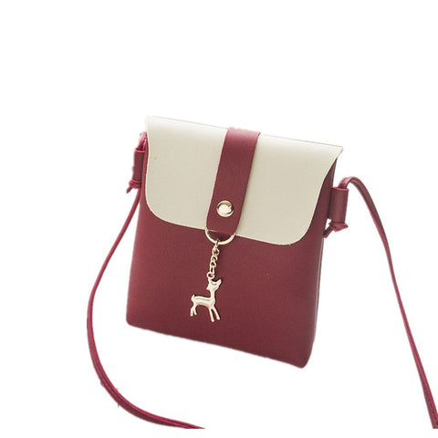 2 Pcs Luxury Handbags Women Bags Casual Mobile Phone Personality Deer Charm Single Shoulder Diagonal