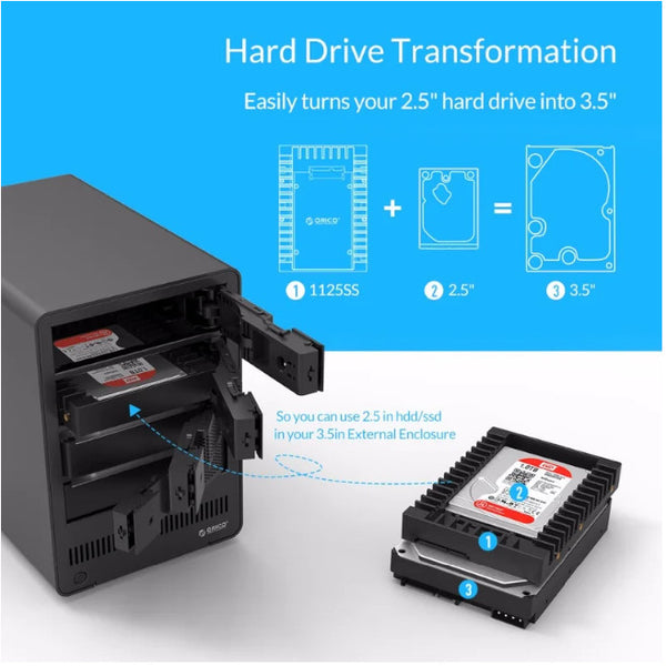 2.5 To 3.5 Inch Hdd Adapter Hard Drive Caddy Support Sata 3.0 7 9.5 12.5Mm And Ssd