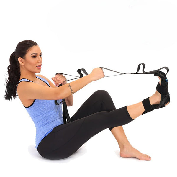 Foot Stretcher Belt Strap Yoga For Plantar Fasciitis Heel Drop Achilles Tendonitis & Hamstring