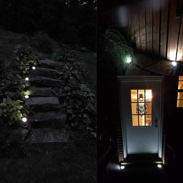 Solar Powered Outdoor White Led Stake Ground Garden Lights