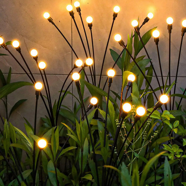 Lumiro 4 Pack Solar Garden Lights Outdoor Firefly Enchanting Illumination
