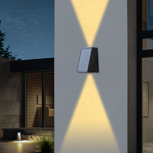 Lumiro 2 Pack Solar Wall Lights Up And Down Fence Lighting Aesthetics Functional