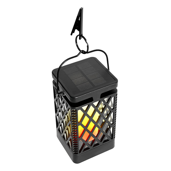 Lumiro 2 Pack Flickering Flame Solar Garden Pendant Lights Realistic Flames Ip65