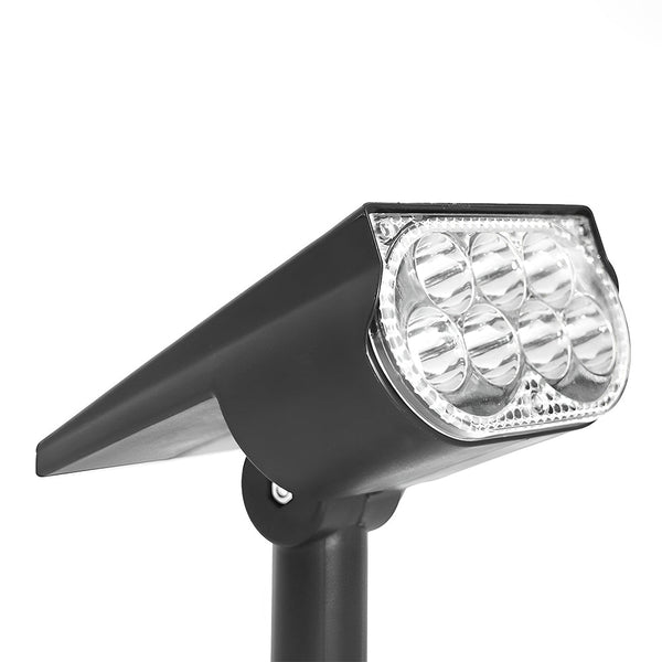 Lumiro 2 Pack Solar Spotlight Ground Plug Lights Adjustable Head Warm Black