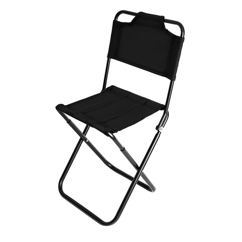 Hyperanger Aluminum Portable Folding Camp Chair Black Comfortable Seating Light