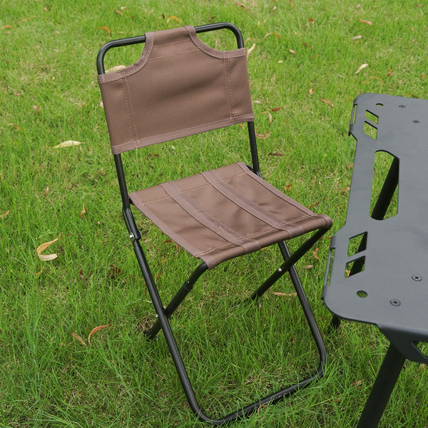 Hyperanger Aluminum Portable Folding Camp Chair Khaki Comfortable Seating Light
