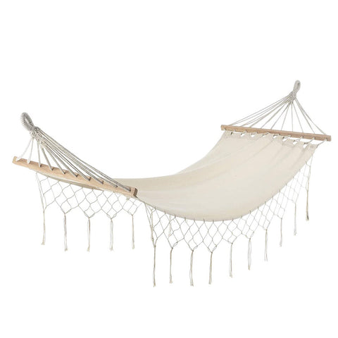 Hyperanger Indoor Outdoor Hammock Hanging Swing With Tassels Cotton Material