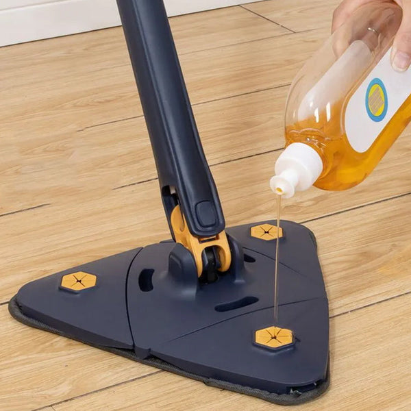 360 Rotating Adjustable Triangle Multifunctional Microfiber Cleaning Mop