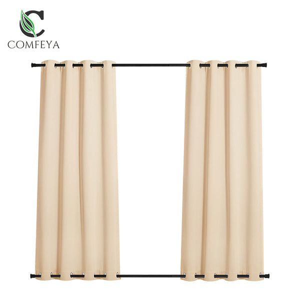 Comfeya 2-Panel Weighted Blackout Curtains Outdoor Patio Privacy And Wind Protection