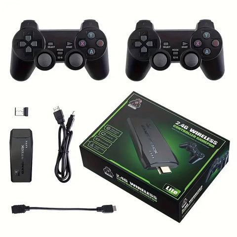 4K Hd Plug And Play Retro Gaming Console With Controllers Built-In Games