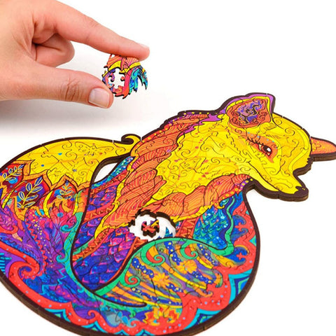 Colorful Mysterious Animal Wooden Toy Jigsaw Puzzle