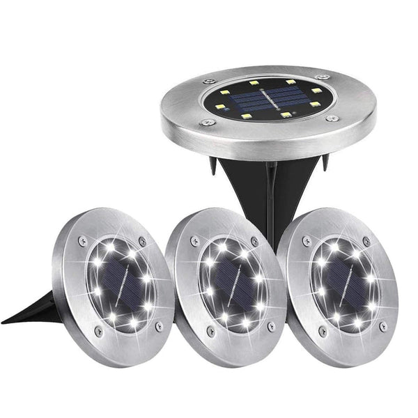 4 Pcs Solar Powered Led Light For Outdoor Garden Inground Recessed