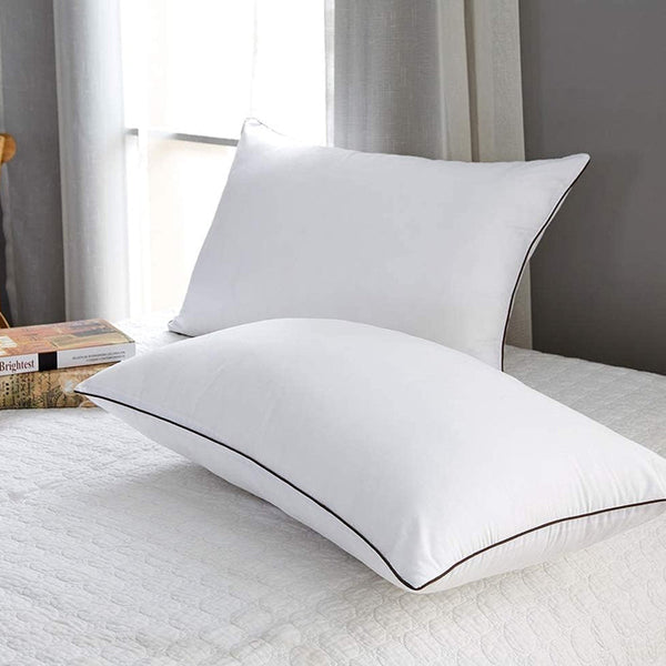 Pack Of 2 Hotel Quality Comfortable And Washable High Support Medium Firm Pillows