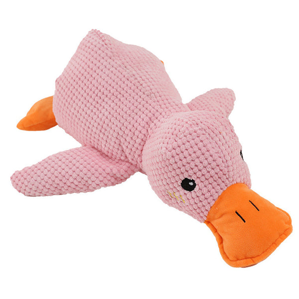 Cute Plush Duck Squeaky Dog Toy With Soft Squeake