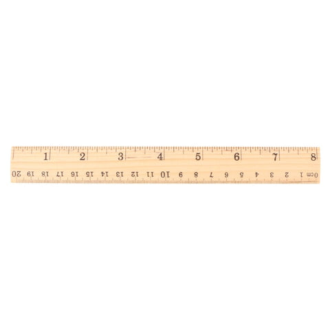 20Cm Wooden Ruler Double Sided Student School Office Measuring Accessories