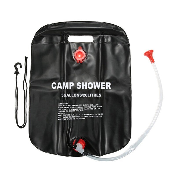 20L Camping Hiking Solar Heated Shower Bag Outdoor Water