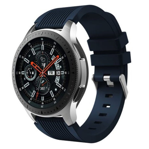 22Mm Silicone Watch Strap Band For Samsung Galaxy 46Mm Midnight Blue